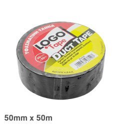 Logo Πλατιά Υφασμάτινη Ταινία 50Mm X 50M Mαύρη
