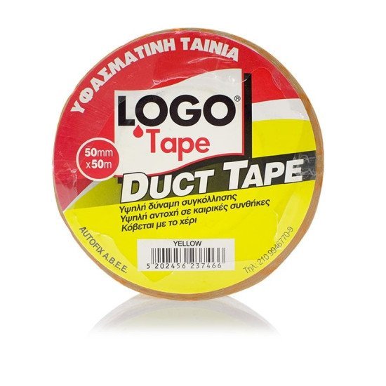 Logo Πλατιά Υφασμάτινη Ταινία 50Mm X 50M Kίτρινη
