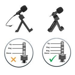 Μικρόφωνο 3.5Mm Με Βάση Στήριξης Για Smartphone Και Κλιπ