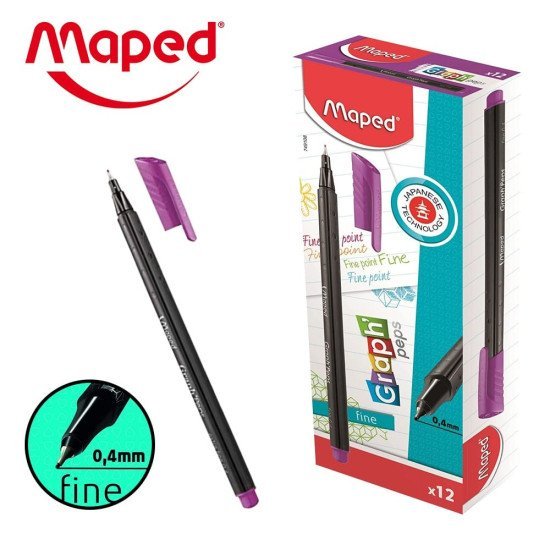 12 Στυλό Extra Fine Tip 0.4Mm Sweet Violet