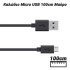 Καλώδιο Micro Usb 100Cm Μαύρο