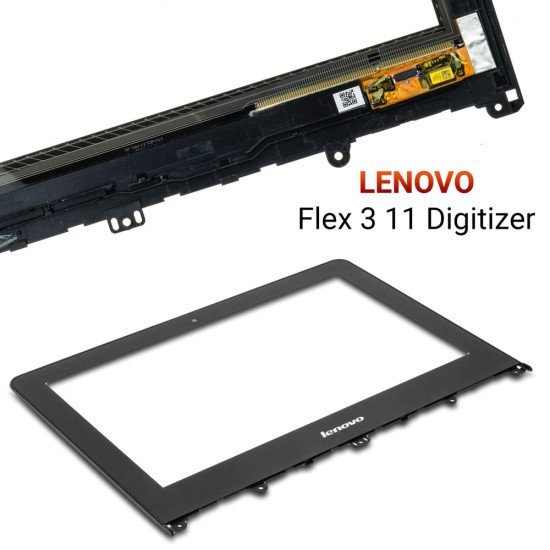 Lenovo flex 3 11 11.6" touch glass digitizer (black) grade b Lenovo flex 3 11 11.6" touch glass digitizer (black) grade b