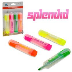 Μαρκαδόροι Υπογράμμισης Splendid Cy-100 (4 Τμχ.)