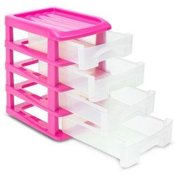 Συρταριέρα Αποθήκευσης Ροζ 4 Θέσεων