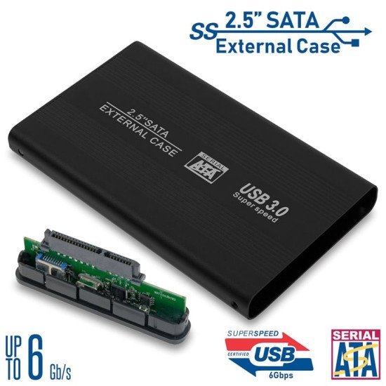 External case hdd 2.5'' sata usb 3 black External case hdd 2.5'' sata usb 3 black
