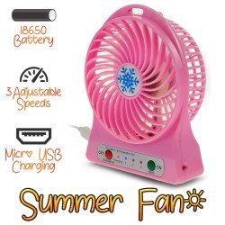 Usb Summer Fan Pink
