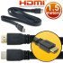Hdmi Καλώδιο Πλακέ Μαύρο 1,5M