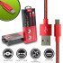 Muju Πλεκτό Καλώδιο Φόρτισης - Δεδομένων Micro Usb Red 1M