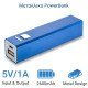 Μεταλλικό Powerbank Μπλε 2600Mah