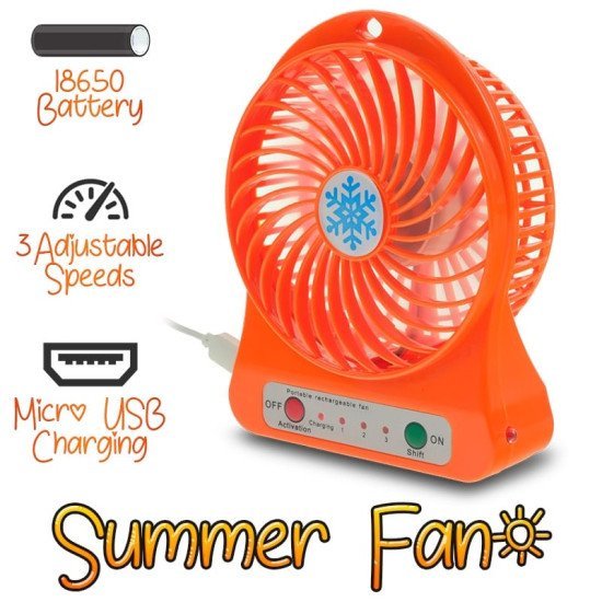 Usb Summer Fan Orange Usb Summer Fan Orange