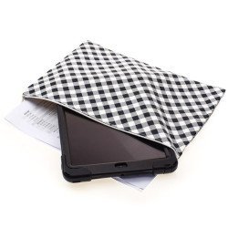 Φάκελος Εγγράφων Δερματίνη Με Φερμουάρ Square Motif