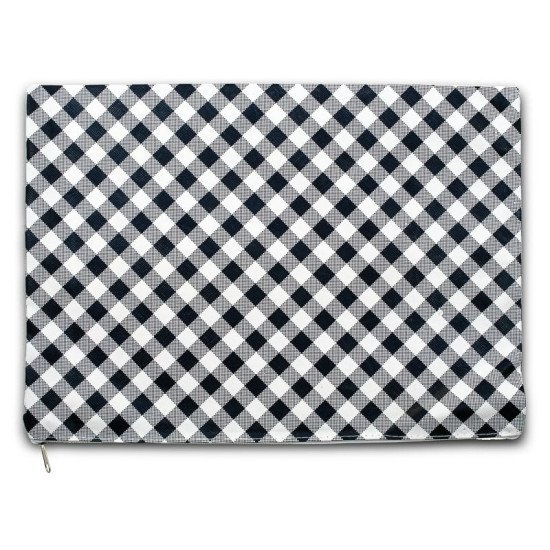 Φάκελος Εγγράφων Δερματίνη Με Φερμουάρ Square Motif