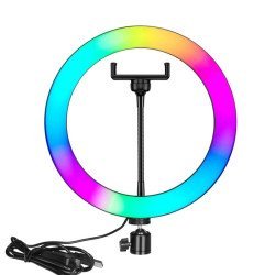 Led Ring Light 33Cm Rgb 25W Black