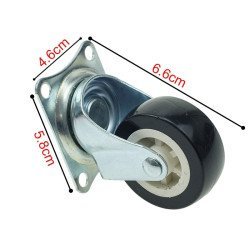 Βιομηχανικό ροδάκι περιστρεφόμενου άξονα ø50mm