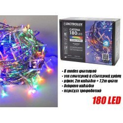 180 πολύχρωμα led εξωτερικού χώρου διάφανο