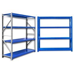 Ράφια Βαρέως Τύπου 200X200X60 Λευκό-Μπλε