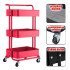 Εργαλειοφορέας 3 Επιπέδων 45X35X87 Κόκκινο