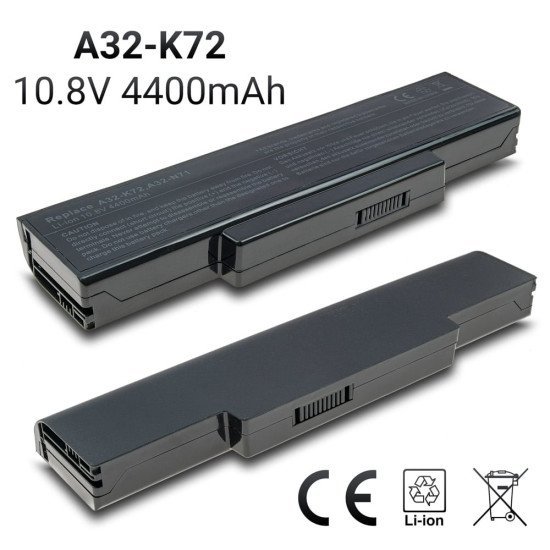 Συμβατή Μπαταρία Για Asus K72/A72/K73/N73 Συμβατή Μπαταρία Για Asus K72/A72/K73/N73