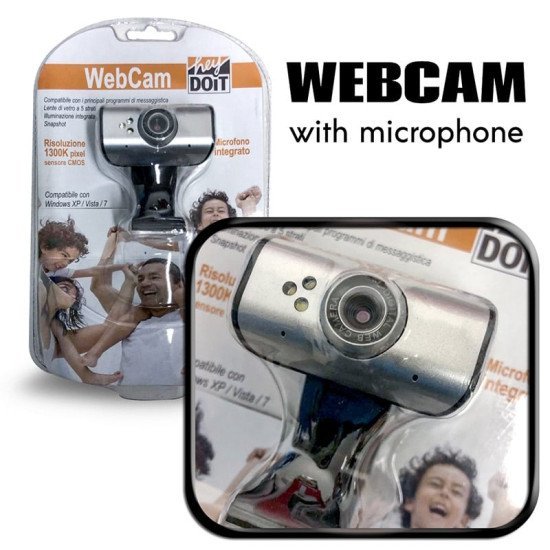Επιτραπέζια Webcamera Usb Με Μικρόφωνο Ασημί Επιτραπέζια Webcamera Usb Με Μικρόφωνο Ασημί