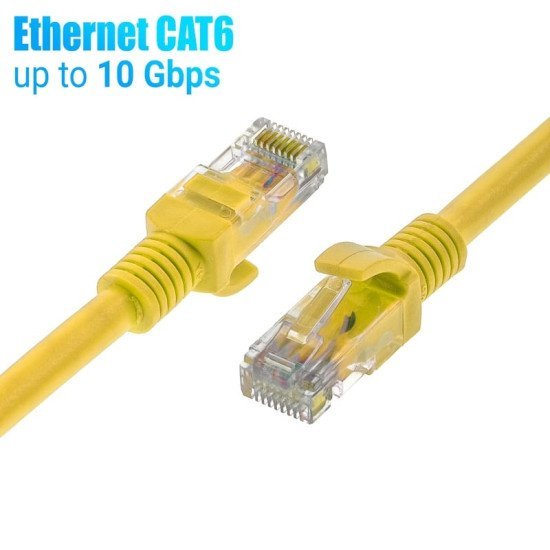 Καλώδιο ethernet 2m cat 6e κίτρινο