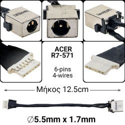 Dc Jack Acer R7-571 Type Ii