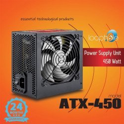 Τροφοδοτικό Loophole 450Watt Λευκό Fan