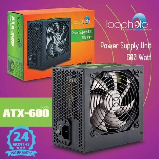 Τροφοδοτικό Loophole 600Watt Λευκό Fan Τροφοδοτικό Loophole 600Watt Λευκό Fan