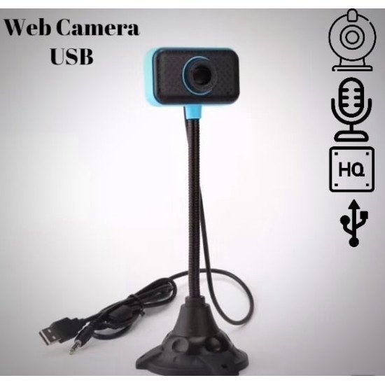 Επιτραπέζια Webcamera Usb Με Μικρόφωνο Μαύρο-Μπλε Επιτραπέζια Webcamera Usb Με Μικρόφωνο Μαύρο-Μπλε