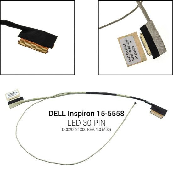 Καλωδιοταινία Οθόνης Για Dell Inspiron 15-5558 No Touch (Κοντη)