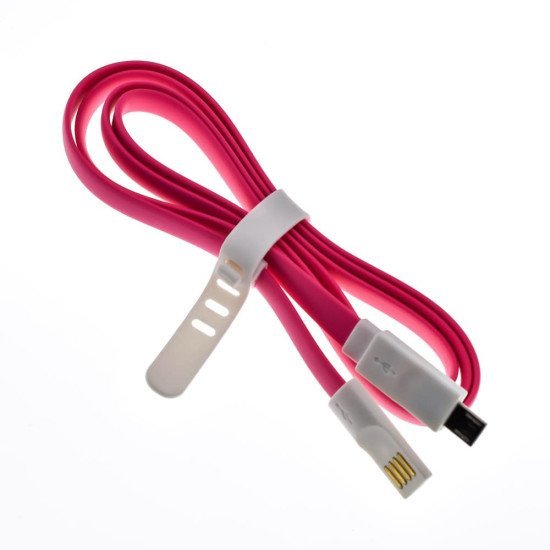 Μαγνητικό Καλώδιο Φόρτισης - Δεδομένων Usb Σε Micro Usb Pink Μαγνητικό Καλώδιο Φόρτισης - Δεδομένων Usb Σε Micro Usb Pink