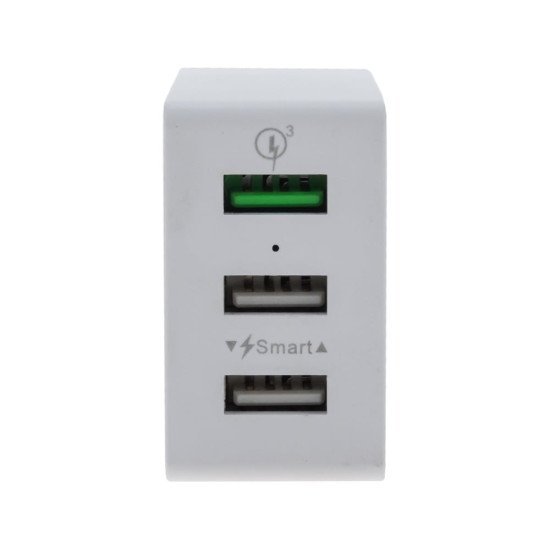 Φορτιστής Ταξιδίου 3 Port Qualcomm Qc 3.0 30W Φορτιστής Ταξιδίου 3 Port Qualcomm Qc 3.0 30W