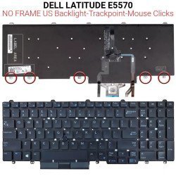 Πληκτρολόγιο Dell Latitude E5570 No Frame Us Backlight+ Trackpoint Πληκτρολόγιο Dell Latitude E5570 No Frame Us Backlight+ Trackpoint