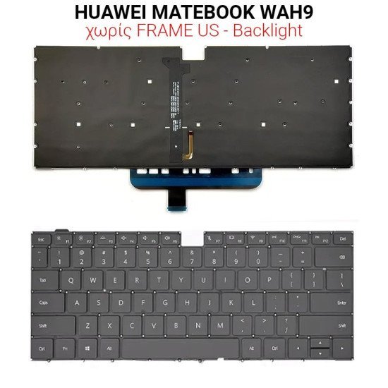 Πληκτρολόγιο Huawei Matebook Wah9 No Frame Us + Backlight