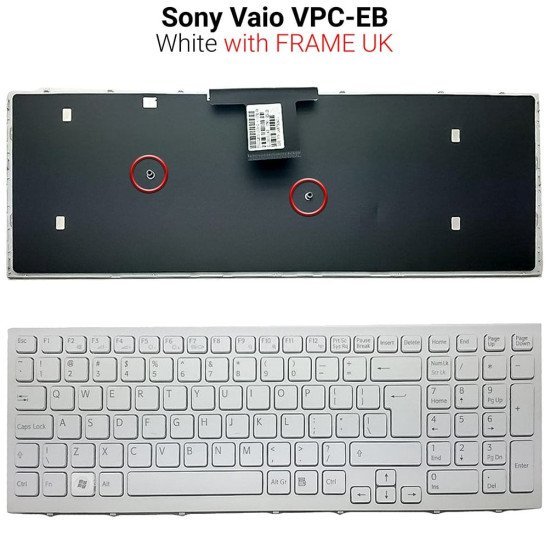 Πληκτρολόγιο Sony Vaio Vpc-Eb Λευκό Πληκτρολόγιο Sony Vaio Vpc-Eb Λευκό
