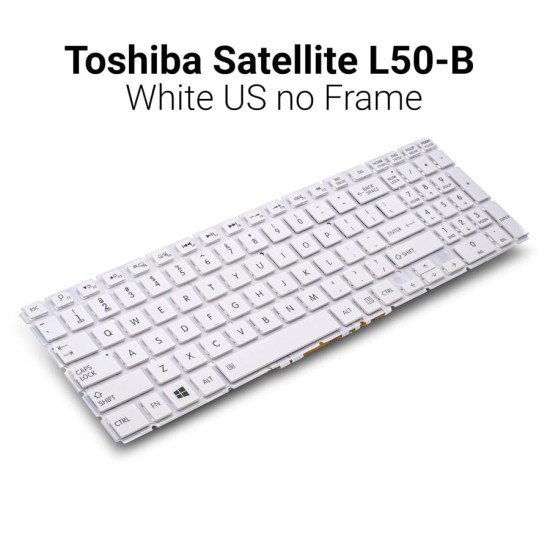 Πληκτρολόγιο Toshiba Satellite L50-B White Us Πληκτρολόγιο Toshiba Satellite L50-B White Us