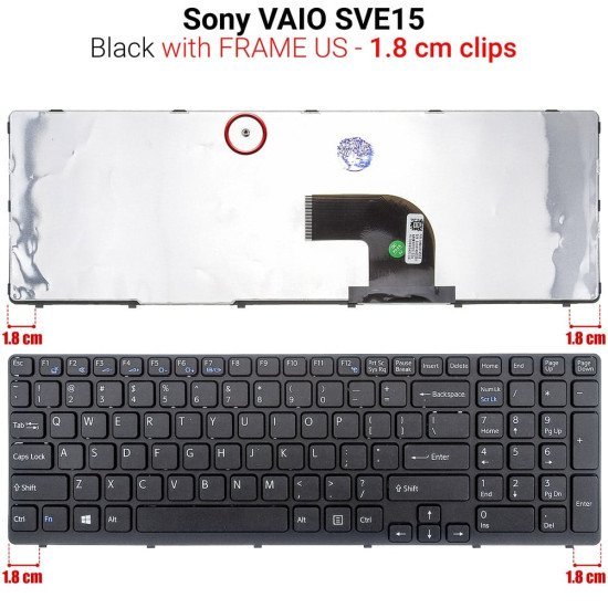 Πληκτρολόγιο Sve15 Black 1,8Cm Πληκτρολόγιο Sve15 Black 1,8Cm