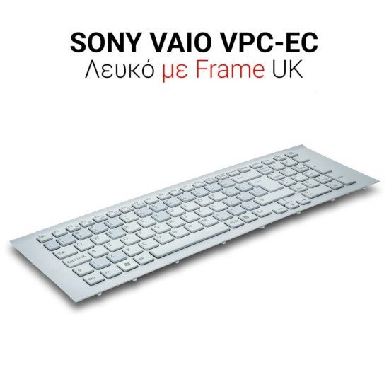 Πληκτρολόγιο Sony Vaio Vpc Ec With Frame White Πληκτρολόγιο Sony Vaio Vpc Ec With Frame White