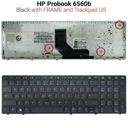 Πληκτρολόγιο Hp Probook 6560B  With Trackpoint