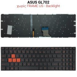 Πληκτρολόγιο Asus Gl702 No Frame Us + Backlight Πληκτρολόγιο Asus Gl702 No Frame Us + Backlight