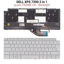 Πληκτρολόγιο Dell Xps 7390 White No Frame Uk + Backlight Πληκτρολόγιο Dell Xps 7390 White No Frame Uk + Backlight