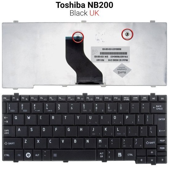 Πληκτρολόγιο Toshiba Nb200 Uk Πληκτρολόγιο Toshiba Nb200 Uk