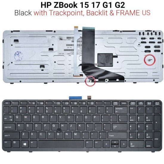 Πληκτρολόγιο Hp Zbook 15 17 G1 G2 With Backlight Πληκτρολόγιο Hp Zbook 15 17 G1 G2 With Backlight
