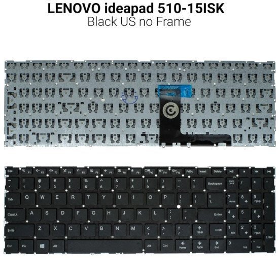 Πληκτρολόγιο Lenovo Ideapad 510-15Isk No Frame Us Πληκτρολόγιο Lenovo Ideapad 510-15Isk No Frame Us