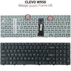 Πληκτρολόγιο Clevo W950 No Frame Us