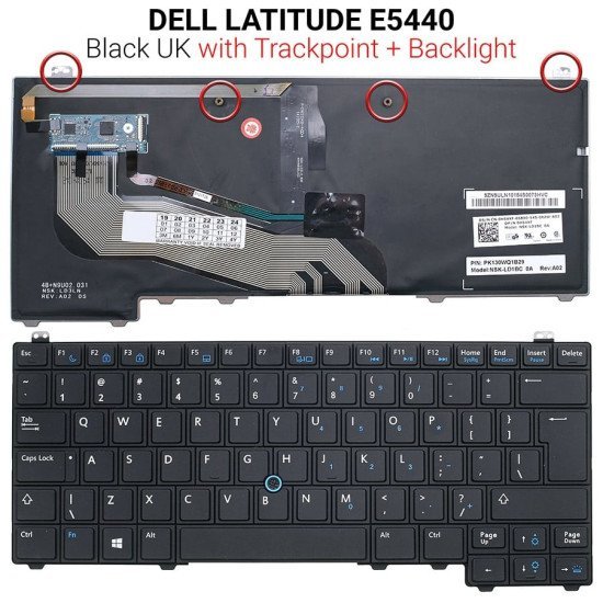Πληκτρολόγιο Dell Latitude E5440 Us With Backlight Πληκτρολόγιο Dell Latitude E5440 Us With Backlight