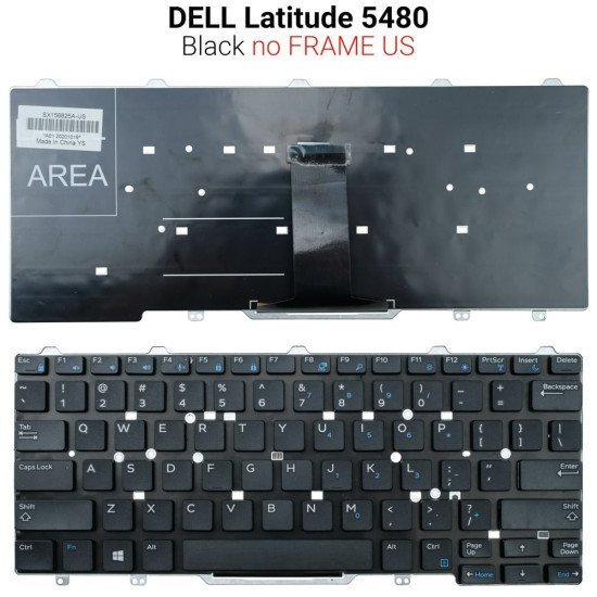 Πληκτρολόγιο Dell Latitude 5480 No Frame Us