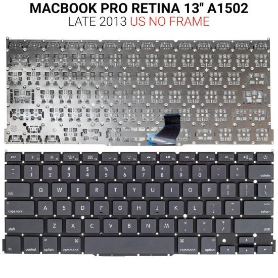 Πληκτρολόγιο Macbook Pro Retina 13'' A1502 2013 Us Πληκτρολόγιο Macbook Pro Retina 13'' A1502 2013 Us