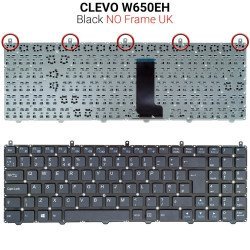 Πληκτρολόγιο Clevo W650Eh No Frame Uk
