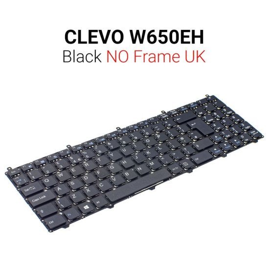 Πληκτρολόγιο Clevo W650Eh No Frame Uk