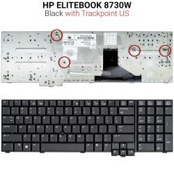 Πληκτρολόγιο Hp Elitebook 8730W Trackpoint Us